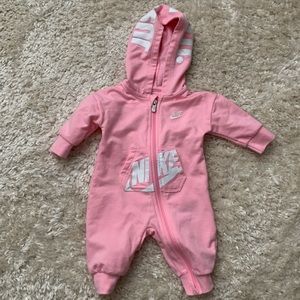 Nike size 3 month pink jumpsuit. Washed once, never worn